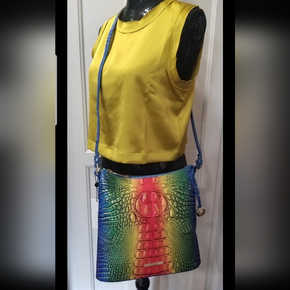 NWT BRAHMIN KATIE POPSICLE OMBRE MELBOURNE CROSSBODY & ADY WALLET - Picture 4 of 16